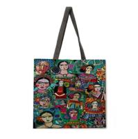 Индийская сумка-тоут Фрида Кало в разных  стилях размер M